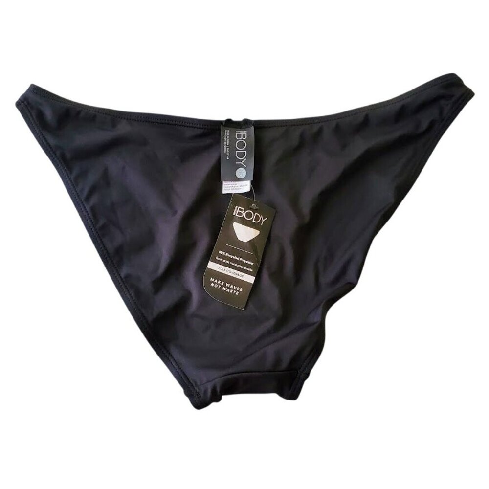 Cotton On Body Black Brazilian Cheeky Bikini Bottom Recycled Swimwear Size L